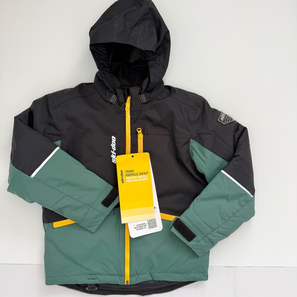Ski-Doo Teens’ Youth Particle Jacket NWT Green Black Unisex 8